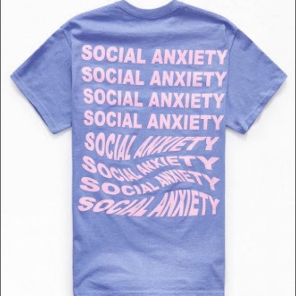 Pacsun Purple Social Anxiety t-shirt